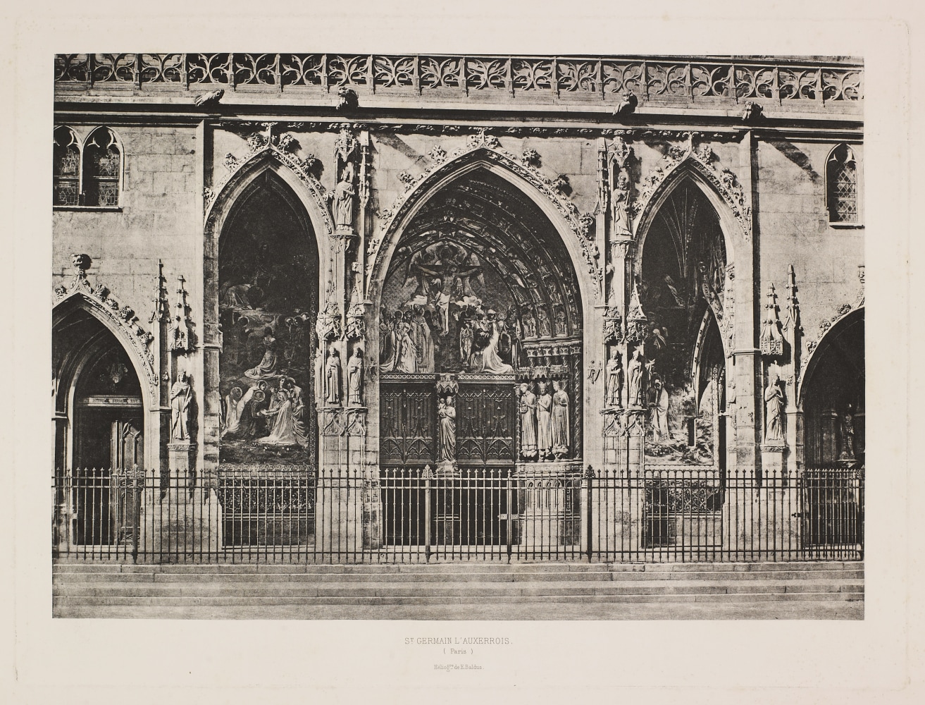 Édouard BALDUS (French, 1813-1889) &quot;St Germain l&quot;Auxerrois, Paris&quot;, 1870s Heliogravure 30.0 x 43.2 cm