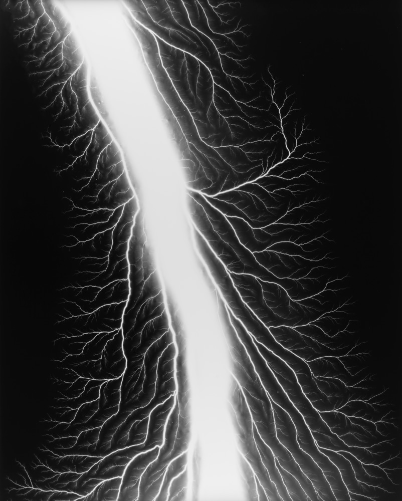 Hiroshi SUGIMOTO (Japanese, b. 1948) "Lightning Fields 231", 2009 Gelatin silver print from a cameraless negative 58.4 x 47.0 cm framed to 85.0 x 72.0 cm Edition 1/25