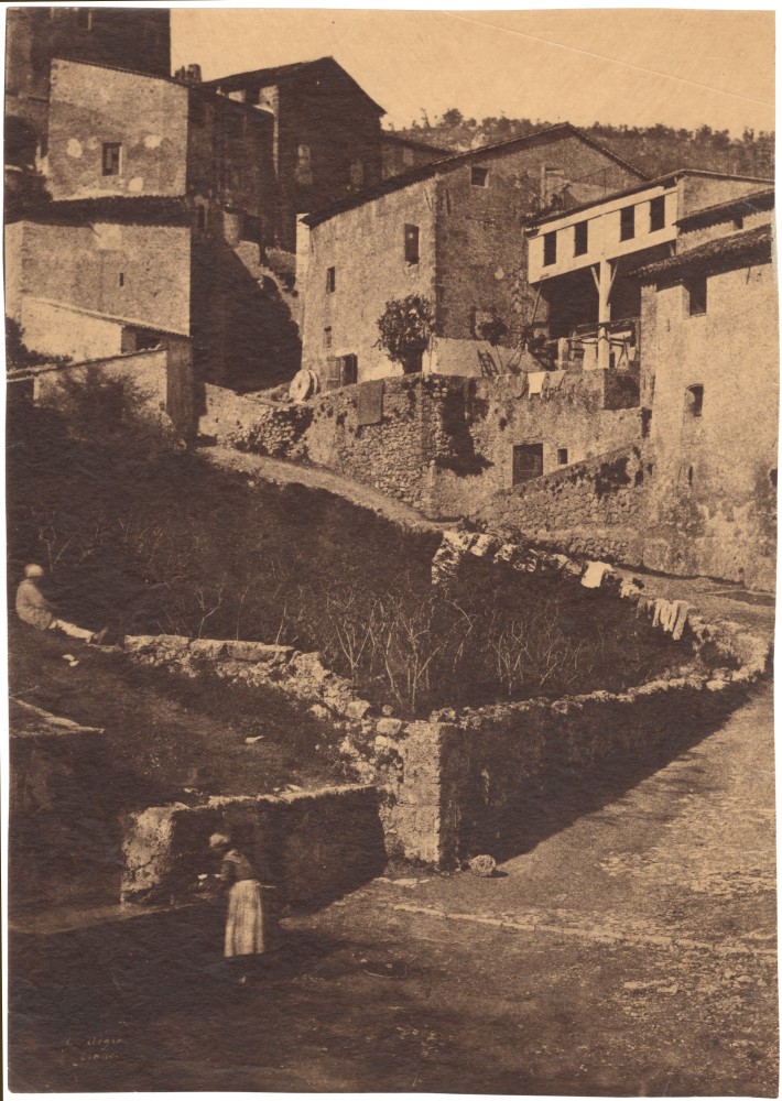 Charles NÈGRE (French, 1820-1880) Une rue à &quot;Grasse&quot;*, 1852 Waxed salt print from a waxed paper negative 32.7 x 23.2 cm Signed &quot;C. Nègre&quot; and titled &quot;Grasse&quot; in the negative