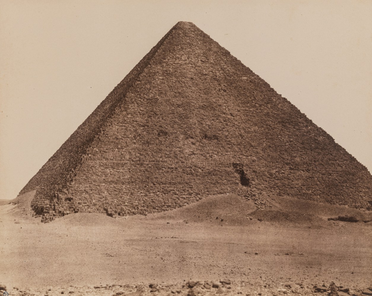 Félix TEYNARD (French, 1817-1892) &quot;Égypte / Djïzeh (Necropole de Memphis) / Pyramide de Chéops (Grande Pyramide),&quot; 1851-1852 Salt print, 1853-1854, from a paper negative 24.5 x 30.7 cm