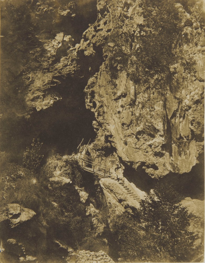 Giacomo CANEVA (Italian, 1813-1865) Grotto of Neptune, Tivoli*, circa 1850 Salt print from a paper negative 21.0 x 16.3 cm Signed &quot;G Caneva&quot; in red crayon on verso