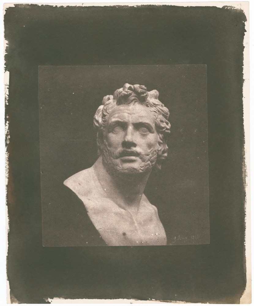 William Henry Fox Talbot (English, 1800-1877) Bust of Patroclus, 1842 Salt print from a calotype negative 13.0 x 12.8 cm