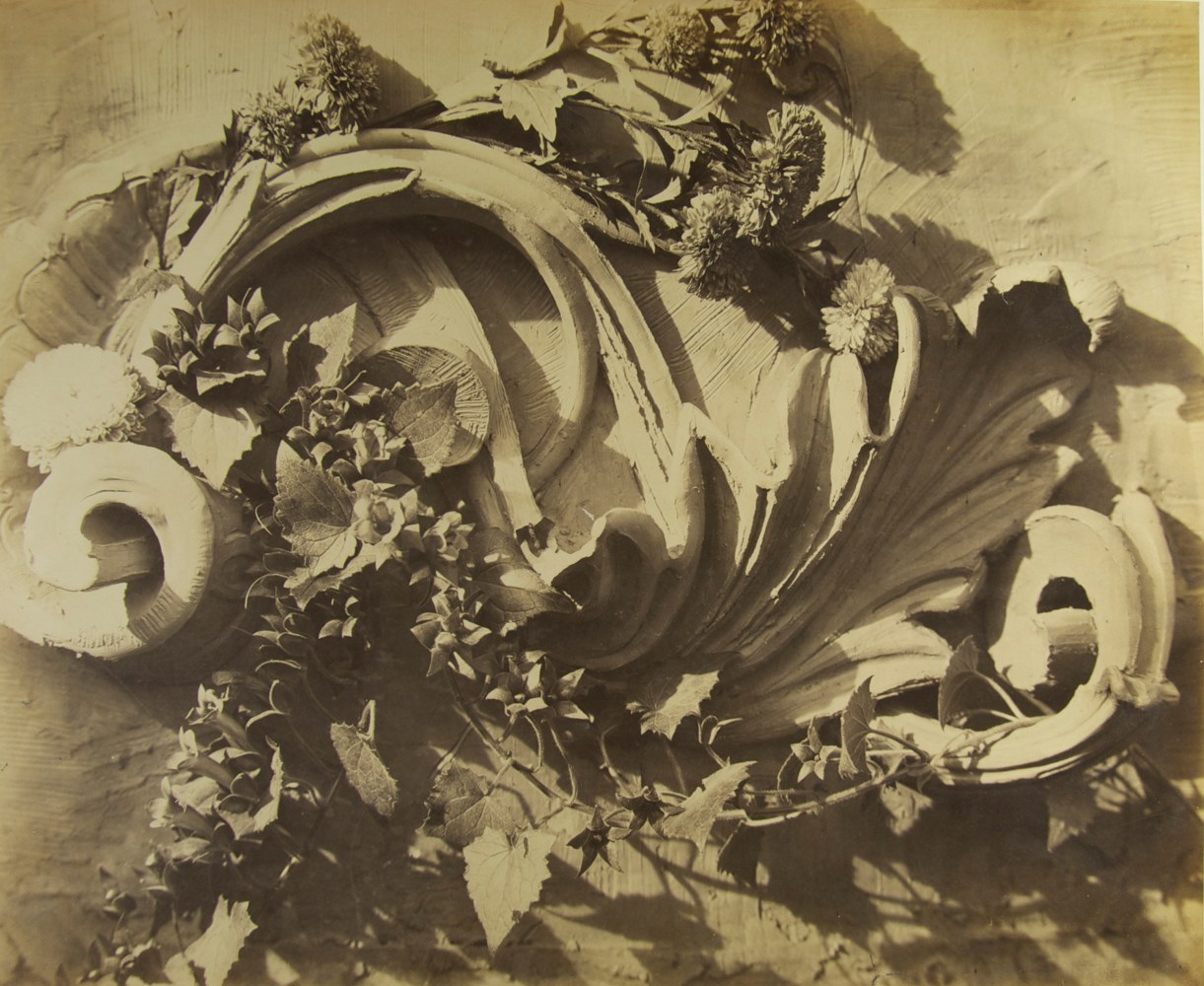 Charles Hippolyte AUBRY (French, 1811-1877) Decorative motifs, circa 1865 Albumen print from a collodion negative 37.4 x 46.2 cm mounted on 47.0 x 55.0 cm paper  Blue &quot;ch. aubry&quot; signature stamp, blue oval &quot;PHOTOGRAPHIE, 8, RUE DE LA REINE BLANCHE&quot; with logo stamp and circular blindstamp &quot;MEDAILLE D'OR / À CH. AUBRY / 1864&quot;