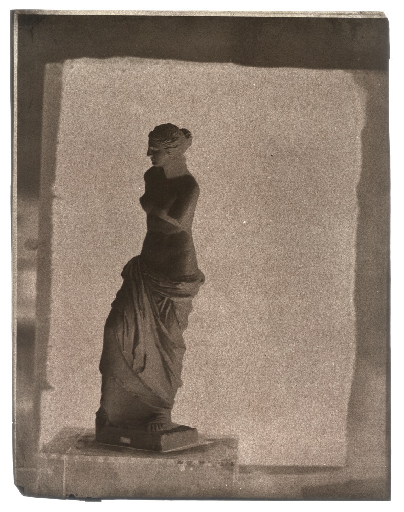 John Beasley GREENE (American, born in France, 1832-1856) Venus de Milo on rooftop in Paris, 1852-1853 Waxed paper negative 31.2 x 24.3 cm