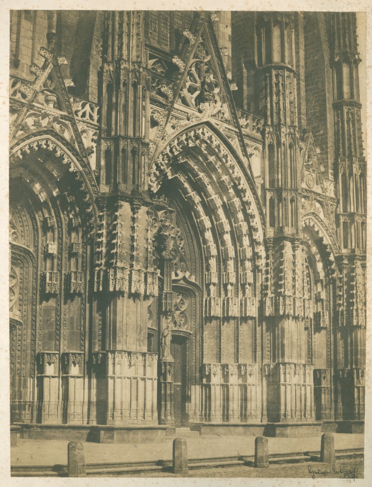 Gustave LE GRAY (French, 1820-1884) Cathedral Saint-Gatien, Tours, 1851 Salt print from a paper negative 36.7 x 28.3 cm mounted on 46.7 x 38.1 cm paper Photographer's black signature stamp