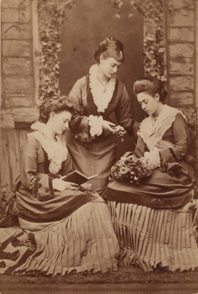 Alexander BASSANO (English, 1829-1913) Alice, Edith and Ina Liddell, 1876  Albumen print, mounted as a cabinet card 14.8 x 10.0 cm