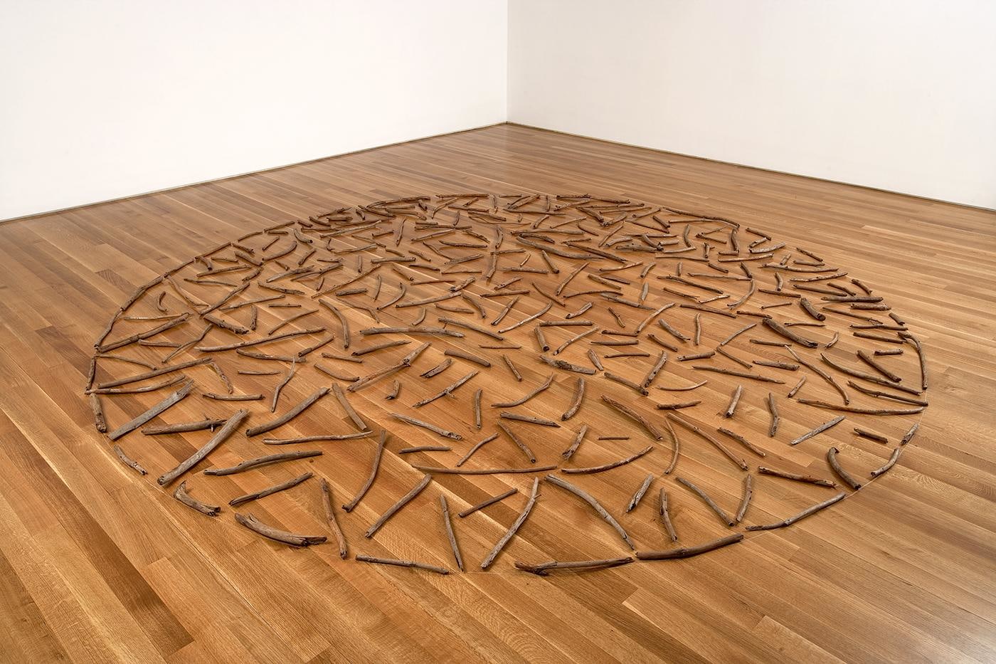 Richard Long
Quantock Wood Circle, 1981
286 pieces of wood
192 inches diameter (488 cm)
SW 81009