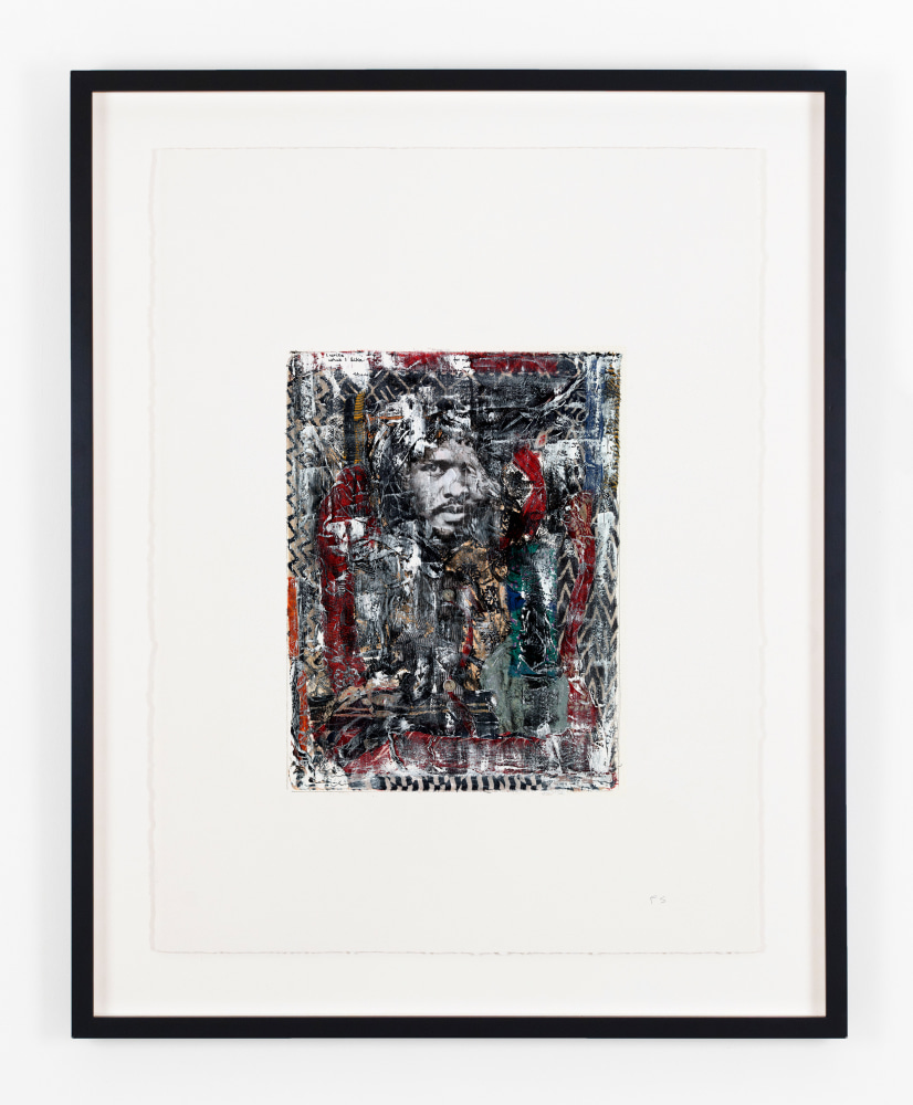 Peter Sacks

Resistance Series (Stephen Biko 2), 2020-2022

mixed media on paper

30 x 22 1/2 inches (76,2 x 57,2 cm)
36 1/4 x 29 x 2 inches (92,1 x 73,7 x 5,1 cm) frame

Framed: 36 1/4h x 29w x 2d in
92.08h x 73.66w x 5.08d cm

SW 22232