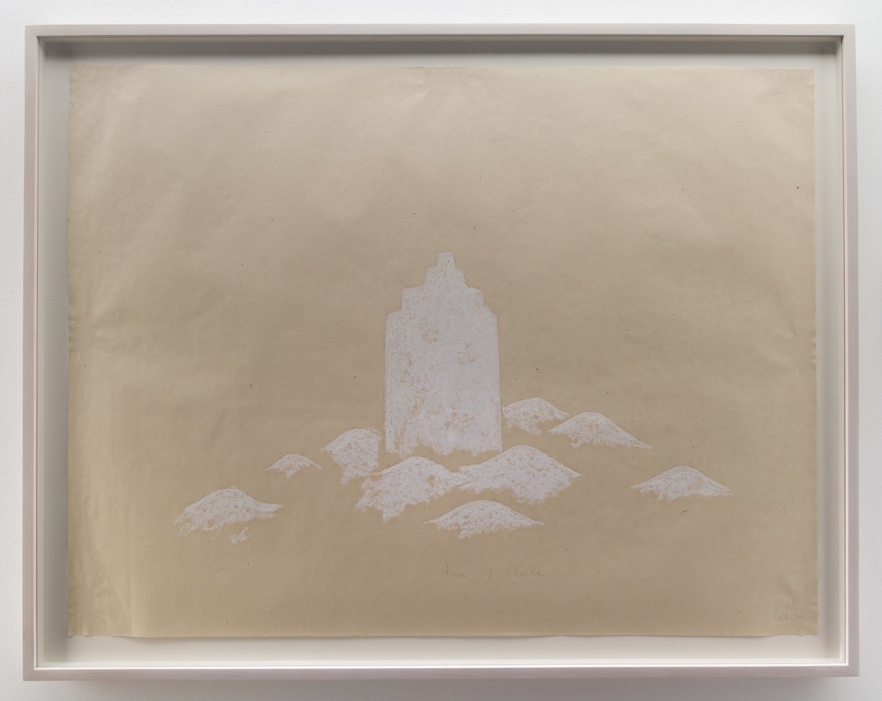 Wolfgang&amp;nbsp;Laib
Tower of Silence, 2025
pencil and oil pastel on Burmese paper
26 x 34 inches (66 x 86,4 cm)
29 1/4 x 37 1/4 x 1 1/2 inches (74,3 x 94,6 x 3,8 cm) frame