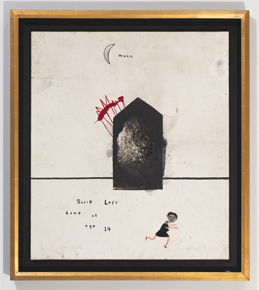 David&amp;nbsp;Lynch
Susie Left home at age 14, 2019
mixed media painting
31 x 26 1/4 inches (78,7 x 66,6 cm)
36 1/4 x 32 1/4 x 3 1/4 inches (92 x 81,9 x 8,2 cm) frame
SW 19321