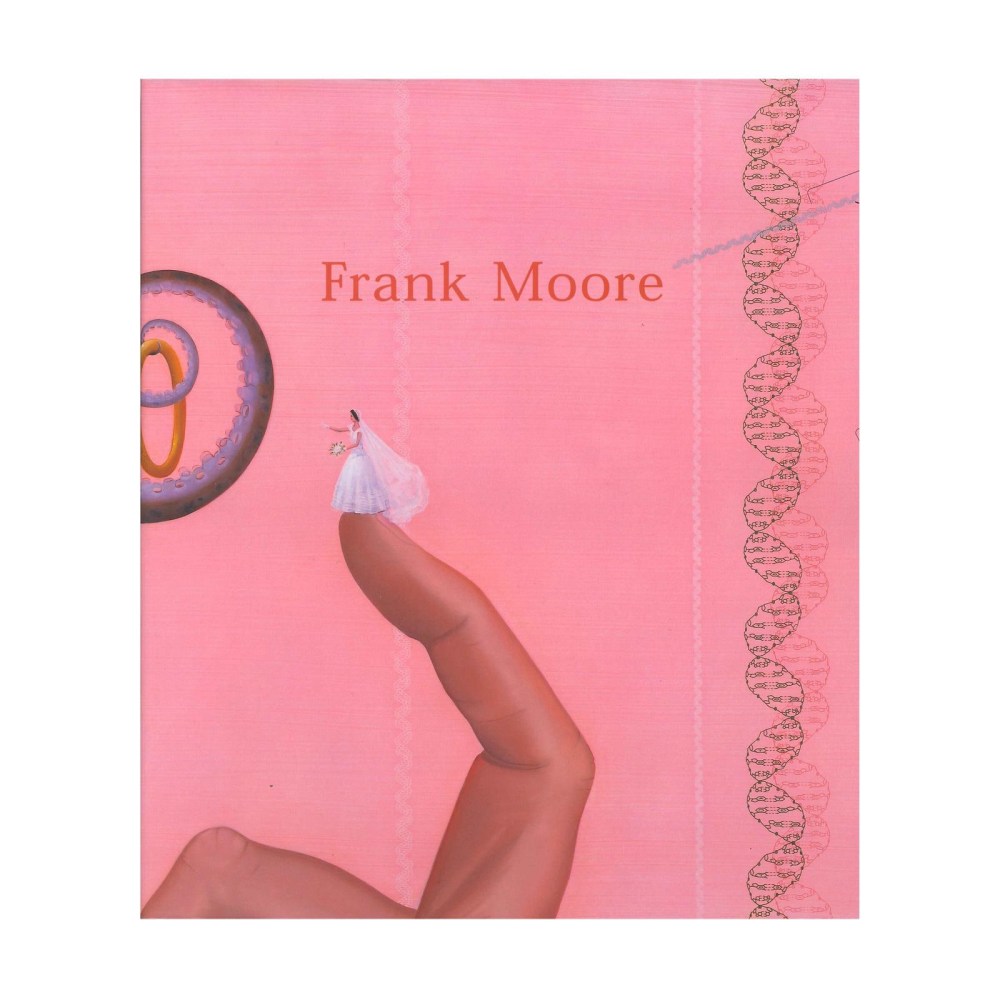 pink book cover with illustration of a tiny bride perched on the tip of a forefinger with a DNA helix to the sidepink book cover with illustration of a tiny bride perched on the tip of a forefinger with a DNA helix to the side