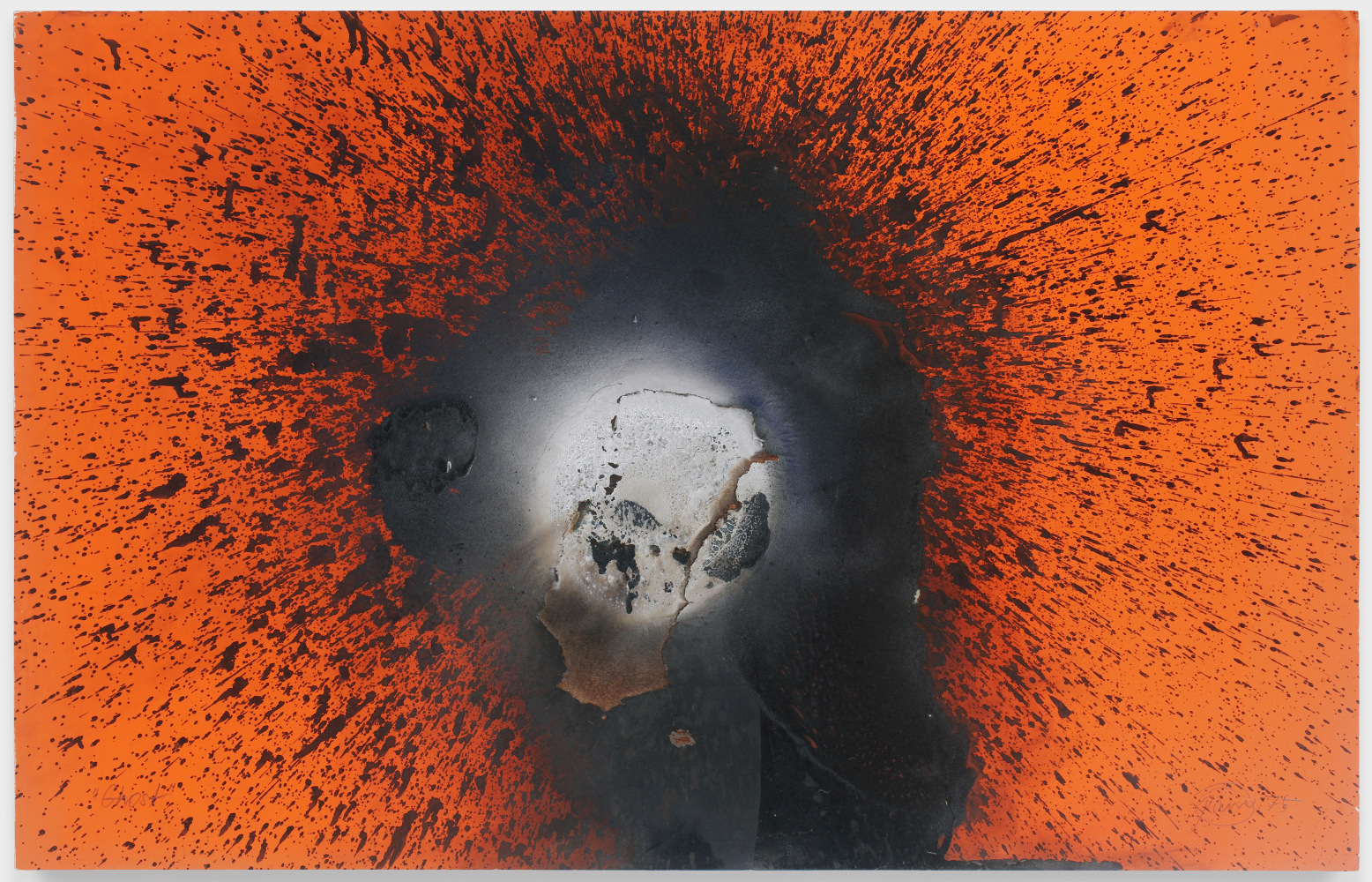 Otto Piene

Ghost, 1975

fire gouache on board 28 x 44 inches (71 x 112 cm)

32 x 48 inches (81,3 x 122 cm) frame

SW 12013