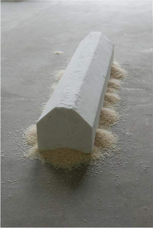 Wolfgang Laib
Rice House, 1996
white marble, rice
7 1/2 x 7 1/2 x 33 7/8 inches (19 x 19 x 86 cm)
SW 13049