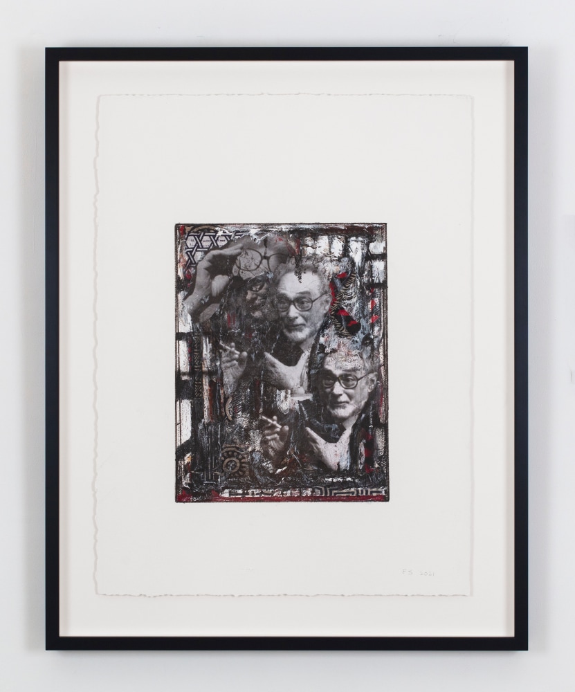 Peter Sacks

Resistance Series (Primo Levi 2), 2021

mixed media on paper

30 x 22 1/2 inches (76,2 x 57,2 cm)
36 1/4 x 29 x 2 inches (92,1 x 73,7 x 5,1 cm) frame

Framed: 36 1/4h x 29w x 2d in
92.08h x 73.66w x 5.08d cm

SW 22249