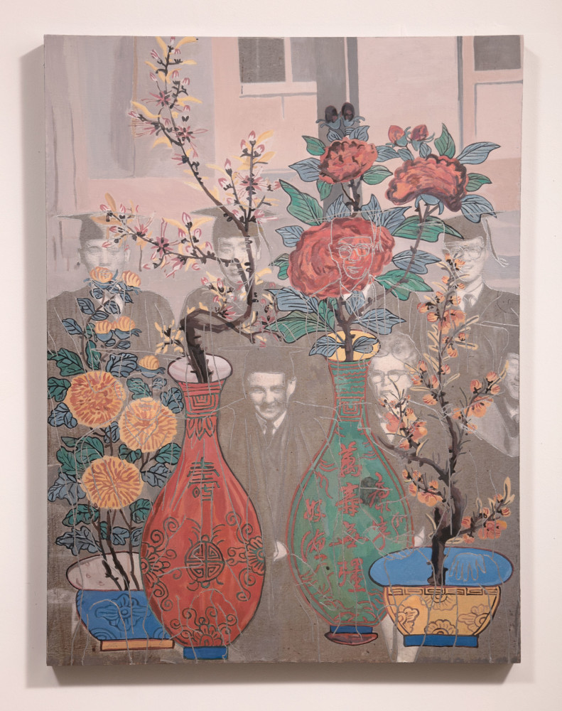 Kyungmi&amp;nbsp;Shin
Graduates with a still life, 2024
photo transfer and acrylic on wood panel
40 x 30 x 1 5/8 inches (101,6 x 76,2 x 4,1 cm)
SW 24314