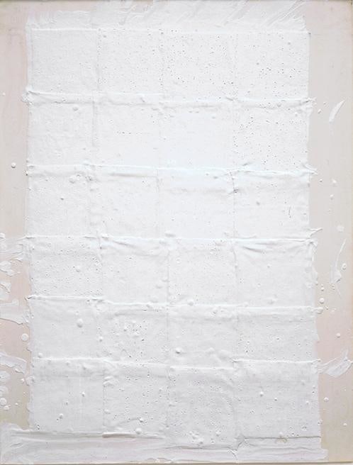 Piero Manzoni
Achrome, 1959
Kaolin and canvas on board
25 9/16 x 19 5/8 inches (64,9 x 49,8 cm)
29 3/16 x 23 1/4 inches (74,1 x 59 cm) frame
SW 00111
Private Collection