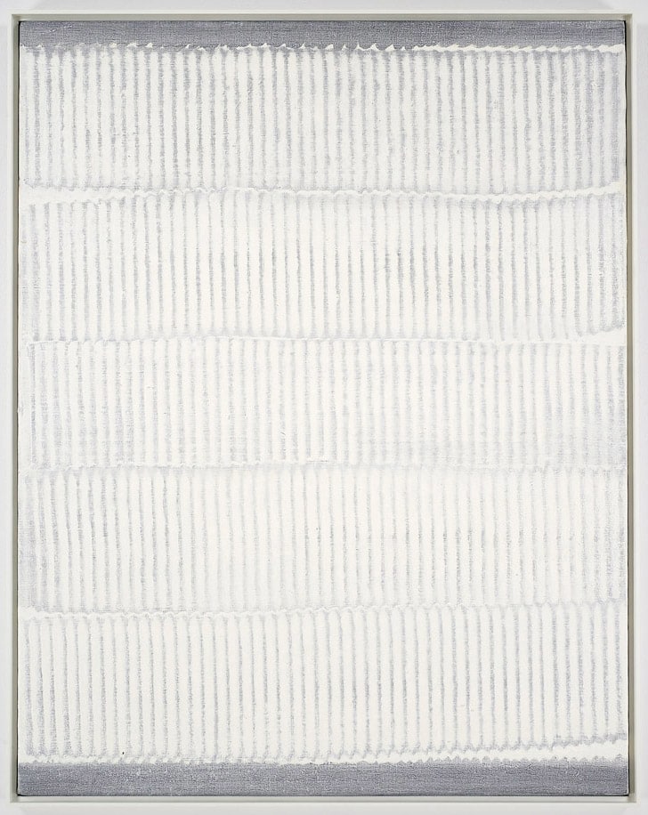 Heinz Mack
Wei&amp;szlig;e Vibration, 1958-59
synthetic resin on canvas
49 1/4 x 38 5/8 inches (125 x 98 cm)
50 1/2 x 40 inches (128,3 x 101,6 cm) frame
SW 08197
Private Collection