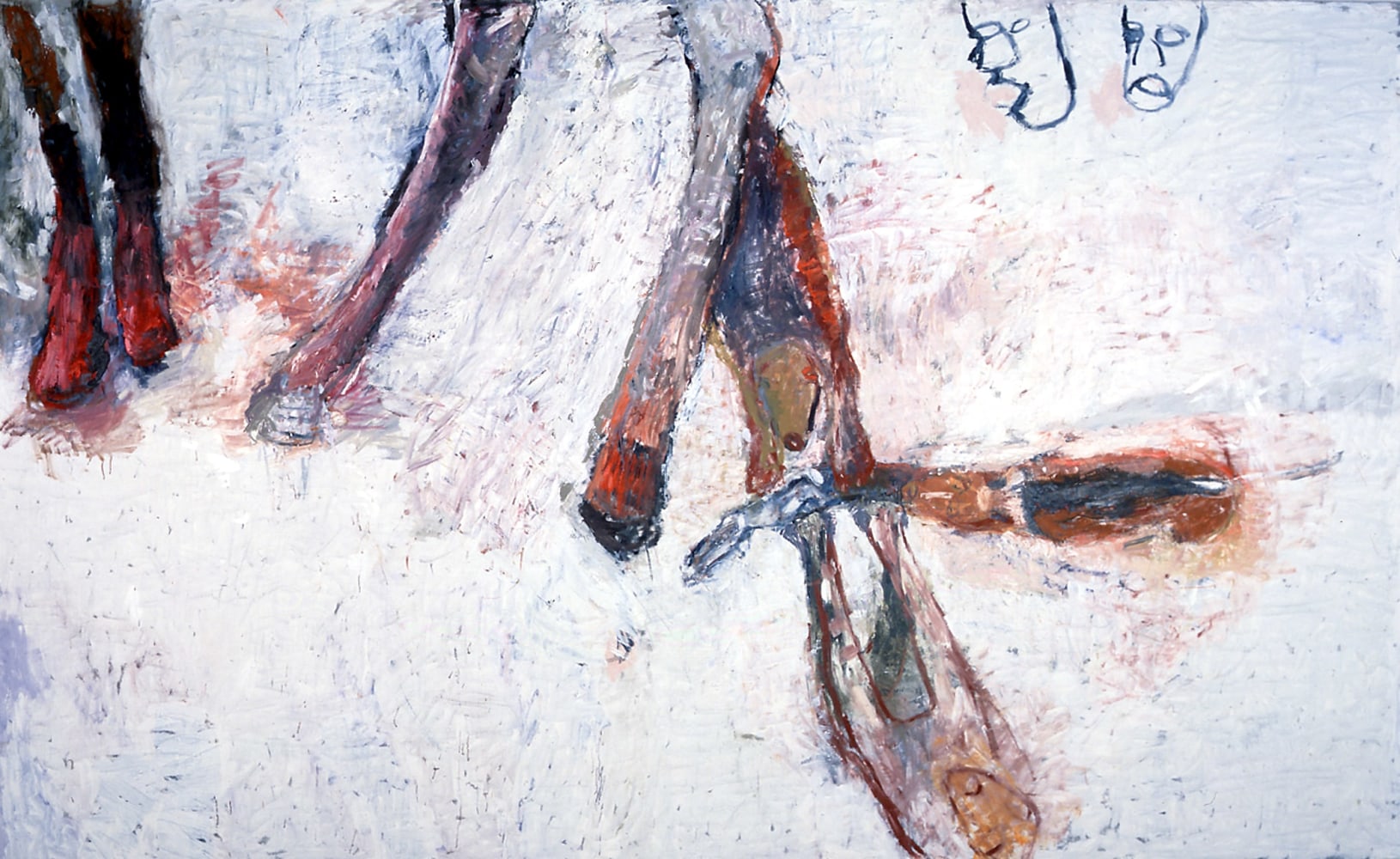 Susan Rothenberg
Dogs Killing Rabbit, 1991-92
oil on canvas
87 x 141 inches (221 x 358,1 cm)
SW 92290
Collection of The Museum of Modern Art, New York