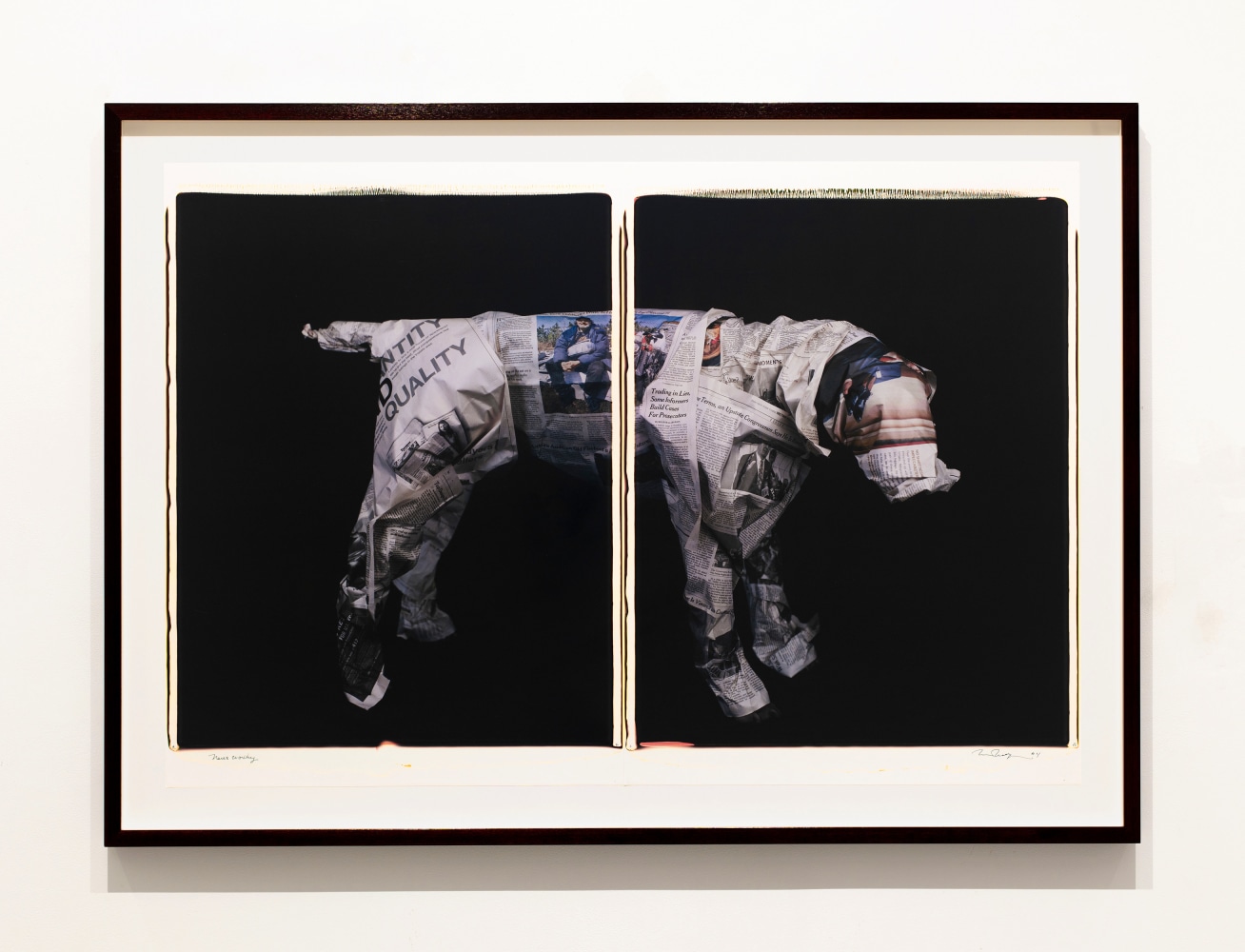 William&amp;nbsp;Wegman
Newsworthy, 2004
color Polaroid
diptych; 30 x 22 inches (76,2 x 55,9 cm) each
35 1/2 x 49 1/2 x 2 inches (90,2 x 125,7 x 5,1 cm) frame
SW 24109