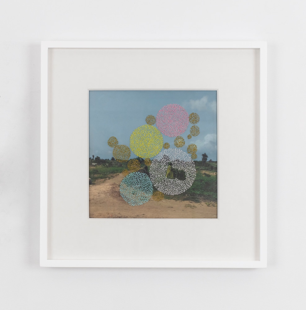 Joana Choumali
Untitled (&amp;Ccedil;a Va Aller), 2019
mixed media
9 1/2 x 9 1/2 inches (24 x 24 cm)
16 1/4 x 16 1/4 inches (41,3 x 41,3 cm) frame
SW 21130