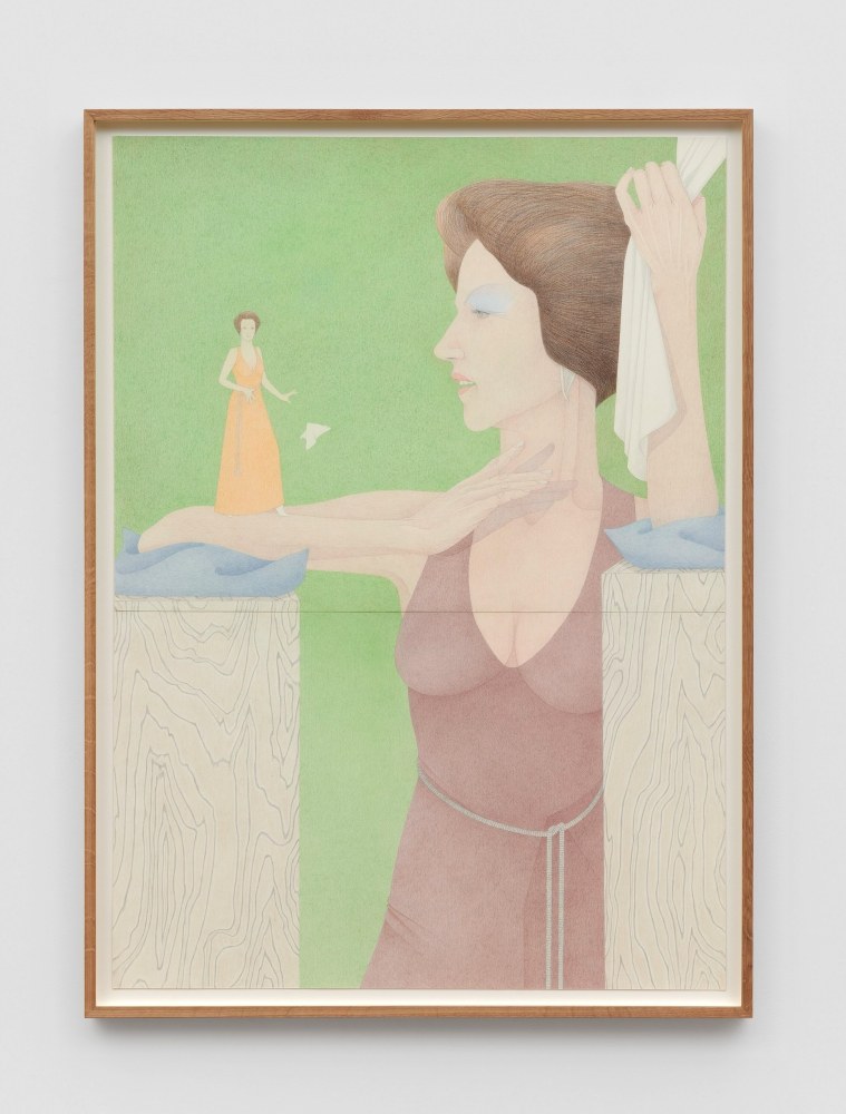 The Stand In, 2021
Caran d&amp;rsquo;Ache on paper
39 3/8 x 28 3/8 inches (100 x 72 cm)