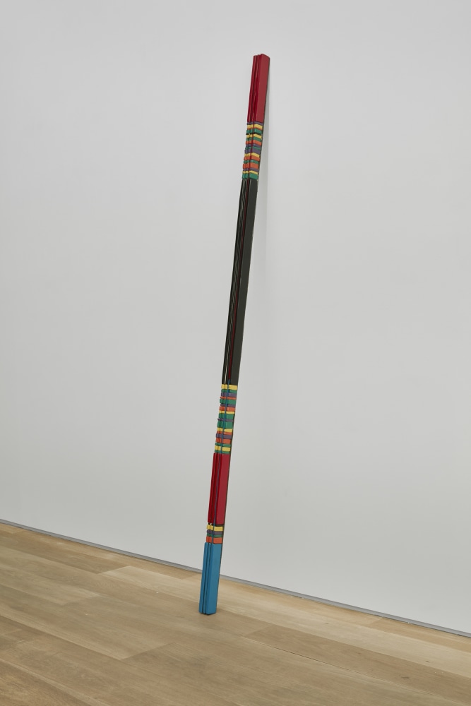 Square bar of wood (I), 1970
Painted wood and rubber
80 1/2 x 1 7/8 x 1 3/4 inches (204.5 x 4.8 x 4.4 cm)