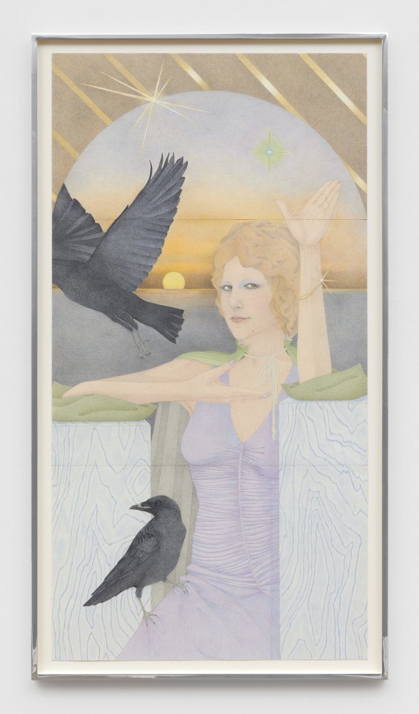 Brighter, 2021
Caran d&amp;rsquo;Ache on paper
54 5/8 x 28 3/8 inches (138 x 72 cm)