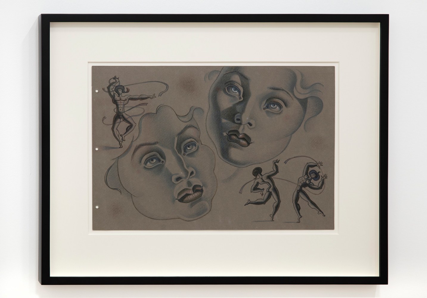 Cabezas y Atletas, c. 1945
Ink, pencil, and chalk on paper
12 3/4 x 18 3/4 inches (32.5 x 48 cm)

&amp;nbsp;