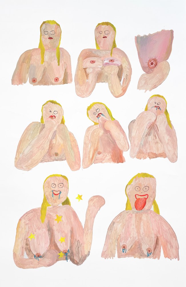 Grooming Habits, 2022

Gouache on paper

64h x 42w in