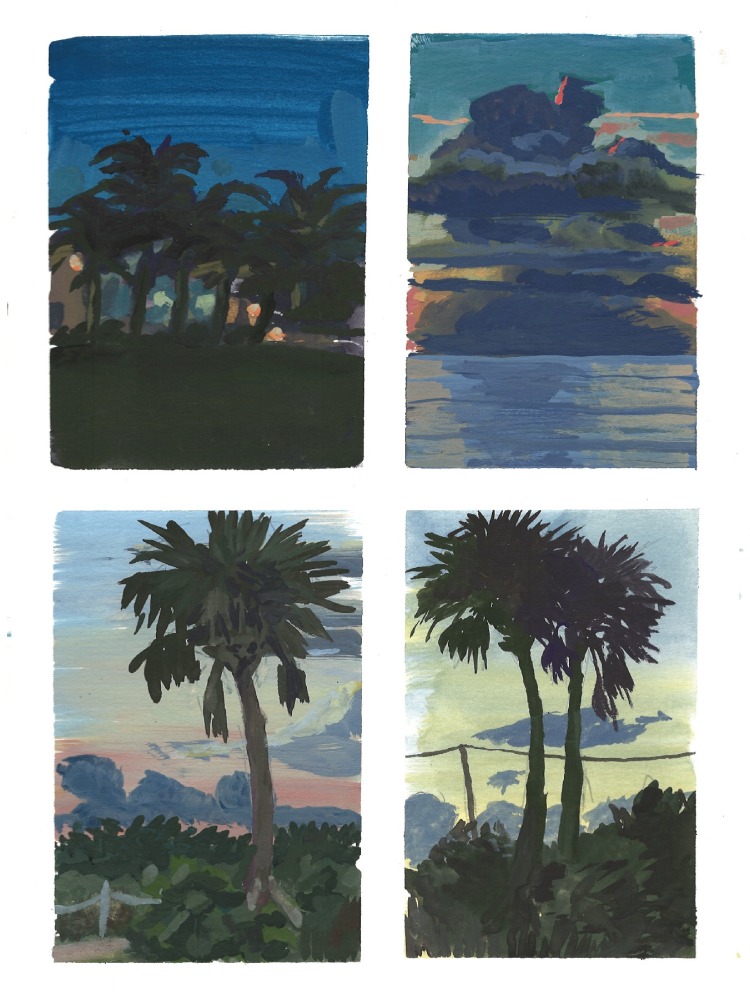 North Beach 1, Page Series, 2021

Gouache on paper, 12h x 9w