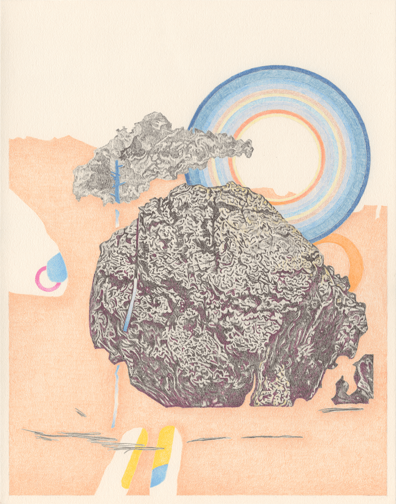 Rock Expulsion, 2023

Ink and colored pencil on paper

14h x 11w in