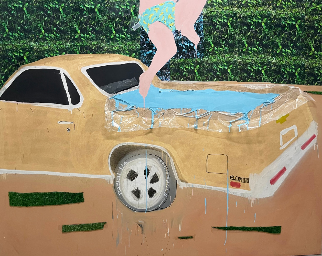 When You Dove In, 2023

Mixed media on canvas

77.75h x 95.25w in