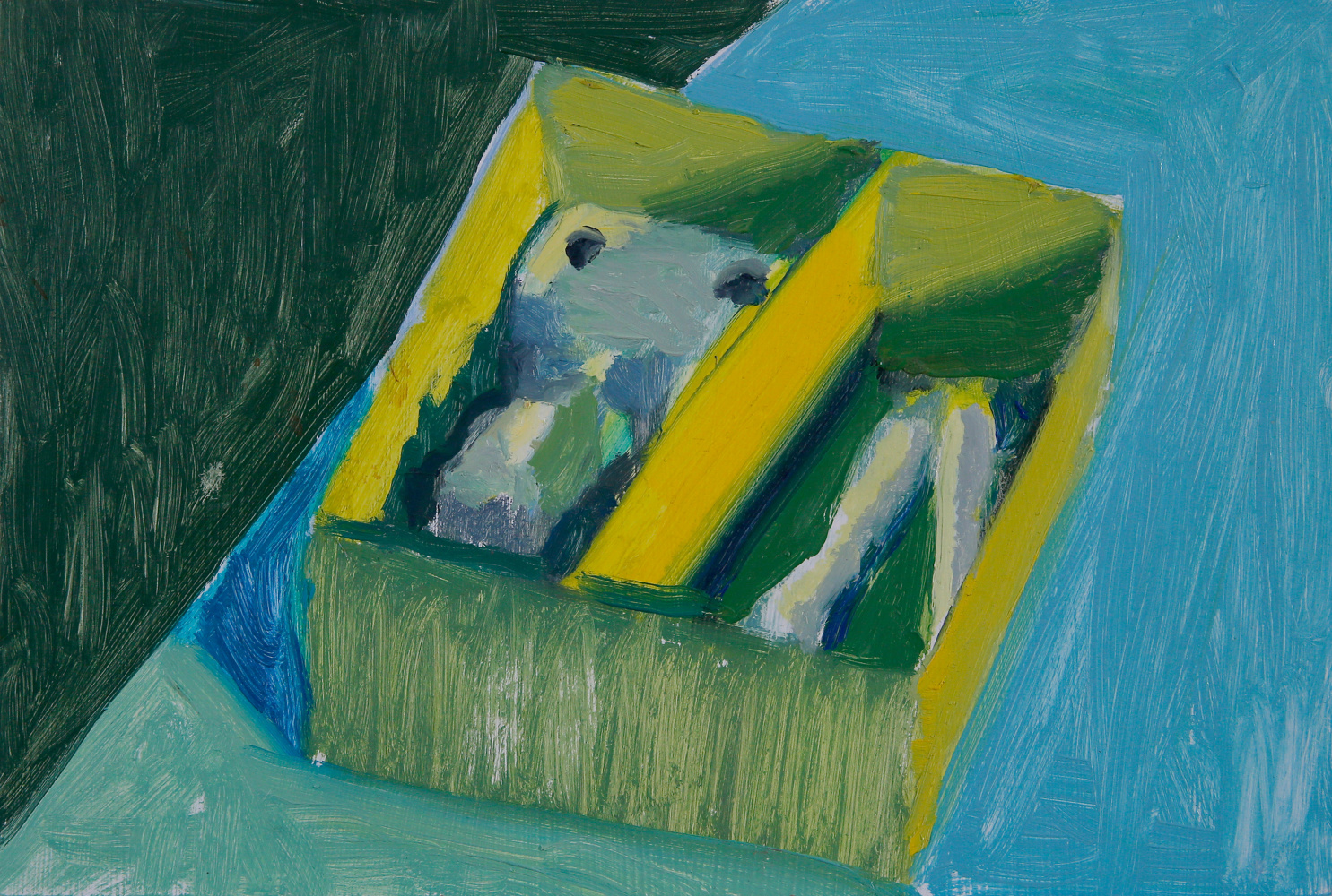 Boxed II, 2021

Oil on Panel

6.69h x 10w in
