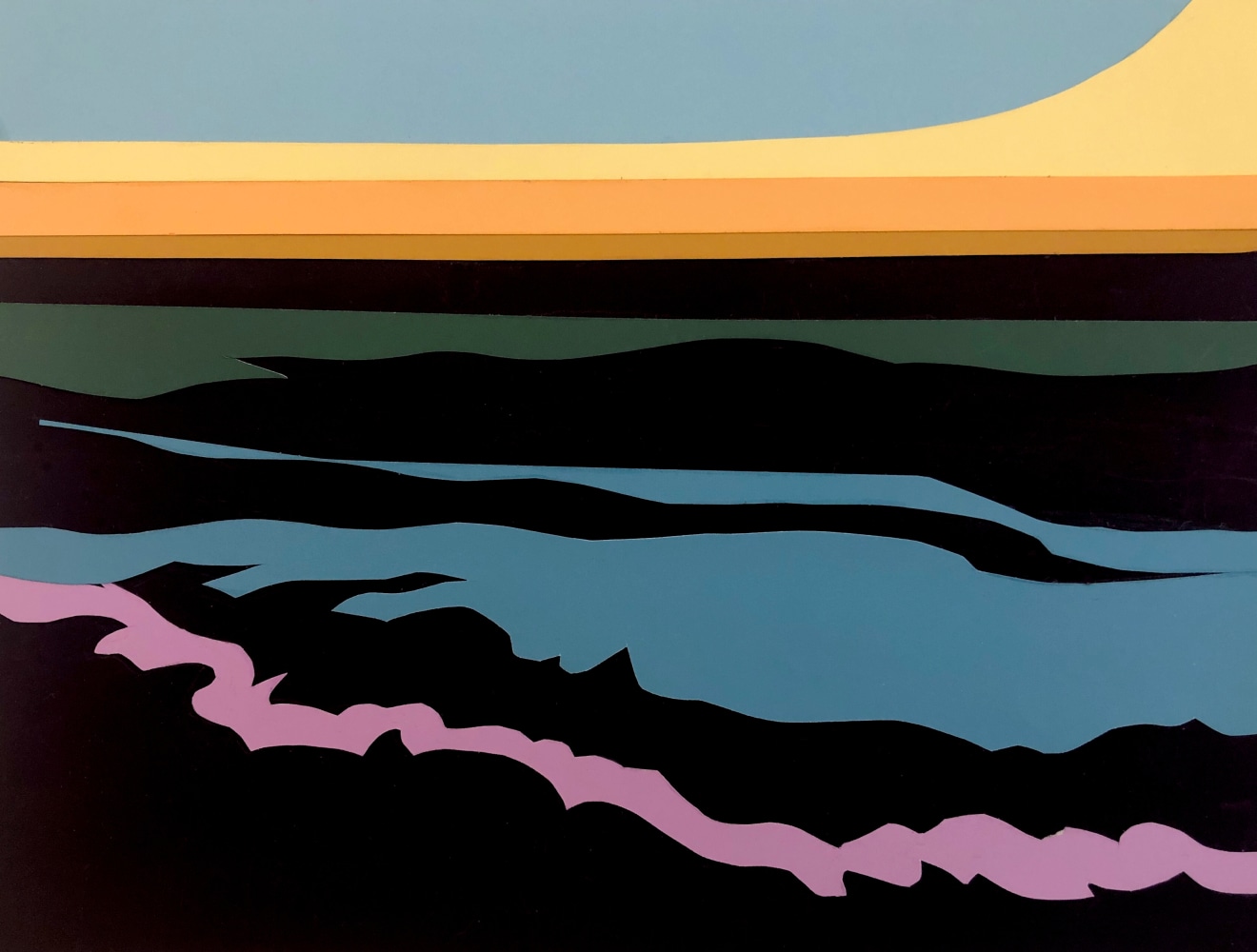 Ocean Sunrise #2, 2023

Color-aid paper on Bristol board

5h x 7w in