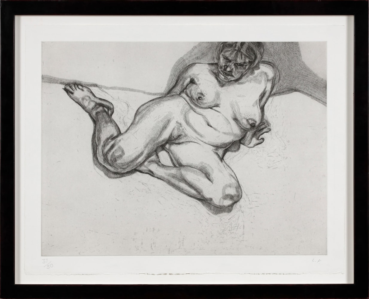 Lucian Freud

Girl Sitting, 1987

etching on Somerset satin white paper, ed. of 50

27 x 32 1/4 in. / 68.6 x 81.9 cm