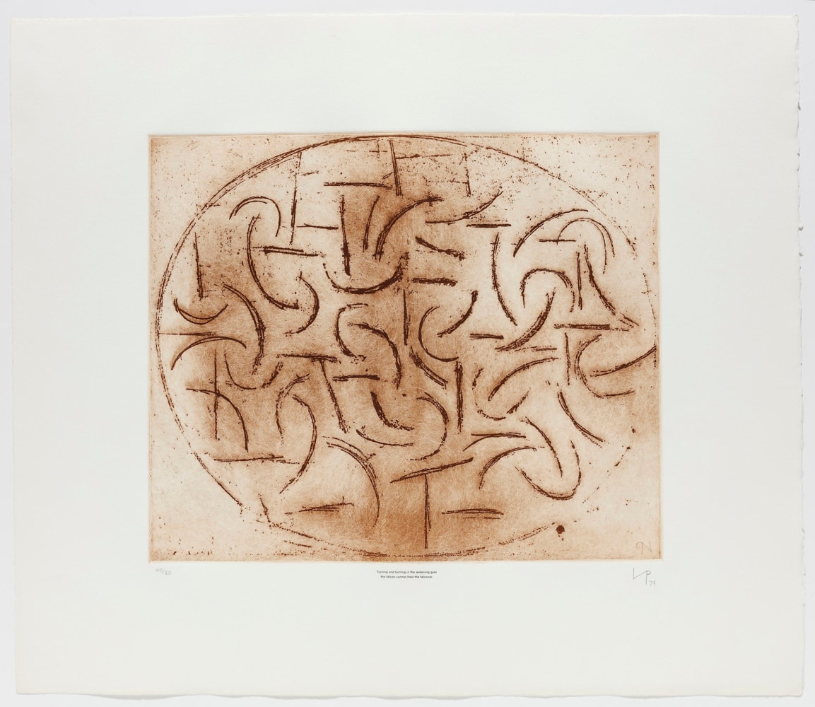 Turning and Turning, 1974

etching, edition of 60

27 7/8 x 27 3/4 in. / 70.8 x 70.5 cm
