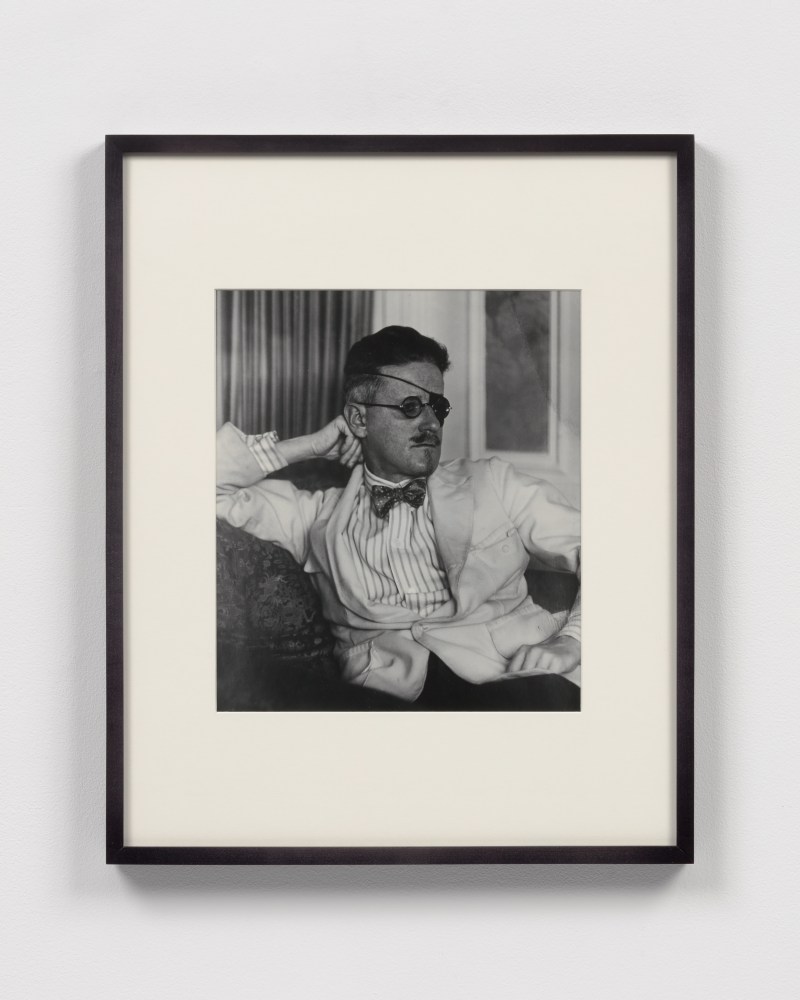 James Joyce, Paris, c. 1926

gelatin silver print mounted on board, printed 1970s

image: 12 x 10&amp;frac12; in. / 30.5 x 26.7 cm

mount: 20 x 16 in. / 50.8 x 40.6 cm