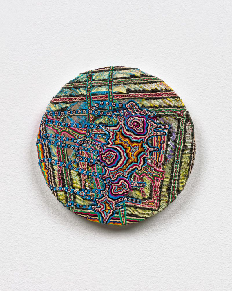 Steven Charles

Mami, 2011
acrylic, yarn and popsicle sticks on canvas

diameter: 8 in. / 20.3 cm&amp;nbsp;