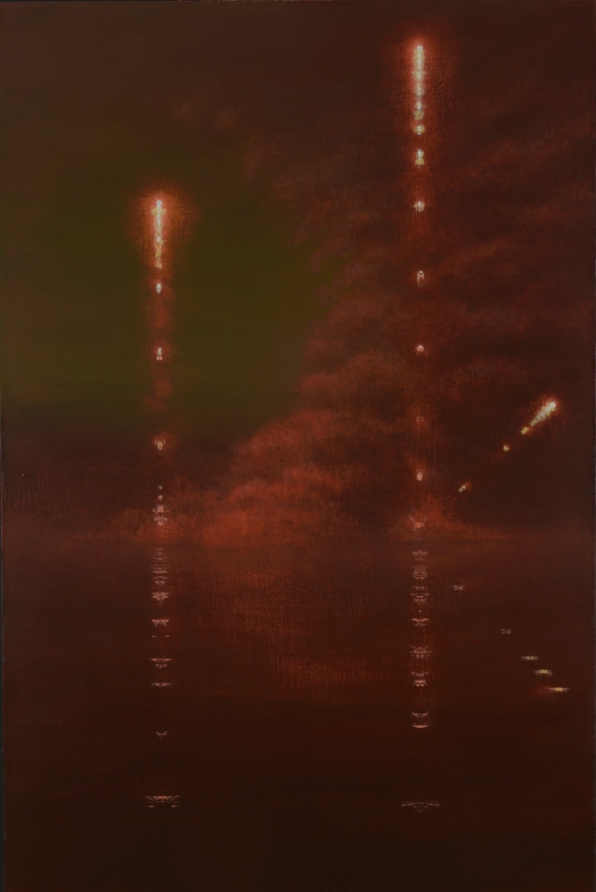 Incendiary Nocturne #2 (Mass MoCA No. 220), 2014&amp;nbsp;
polished oil on canvas
54 x 36 in. / 137.2 x 91.4 cm