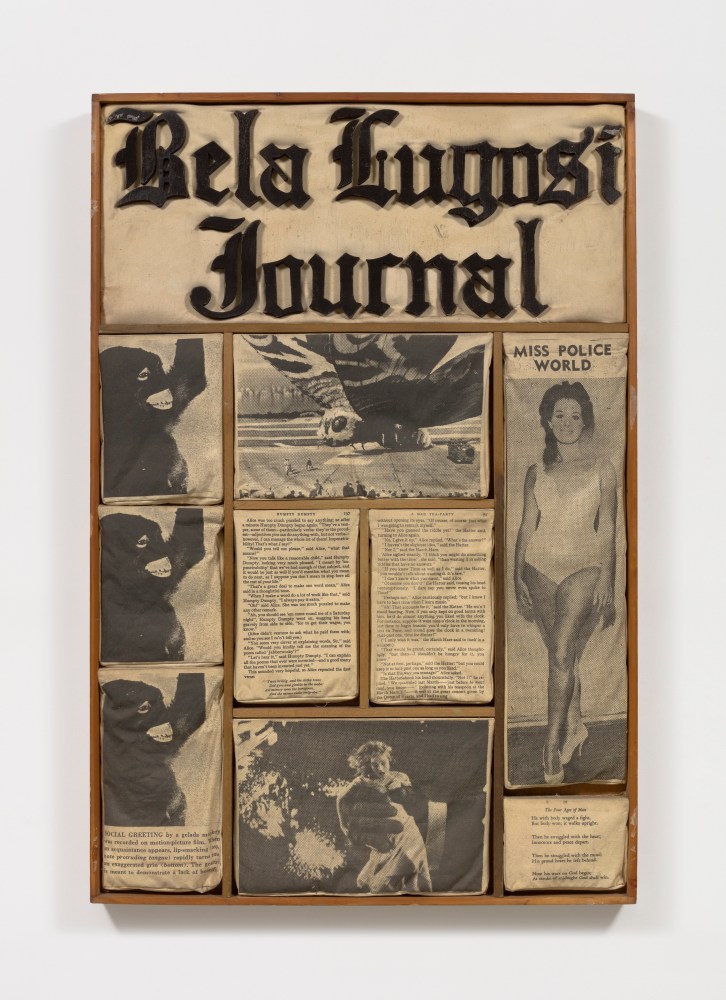 Page 13, Bela Lugosi Journal, 1969

screen, oil, canvas and wood relief

73 1/2 x 49 1/2 in. / 186.7 x 125.7 cm