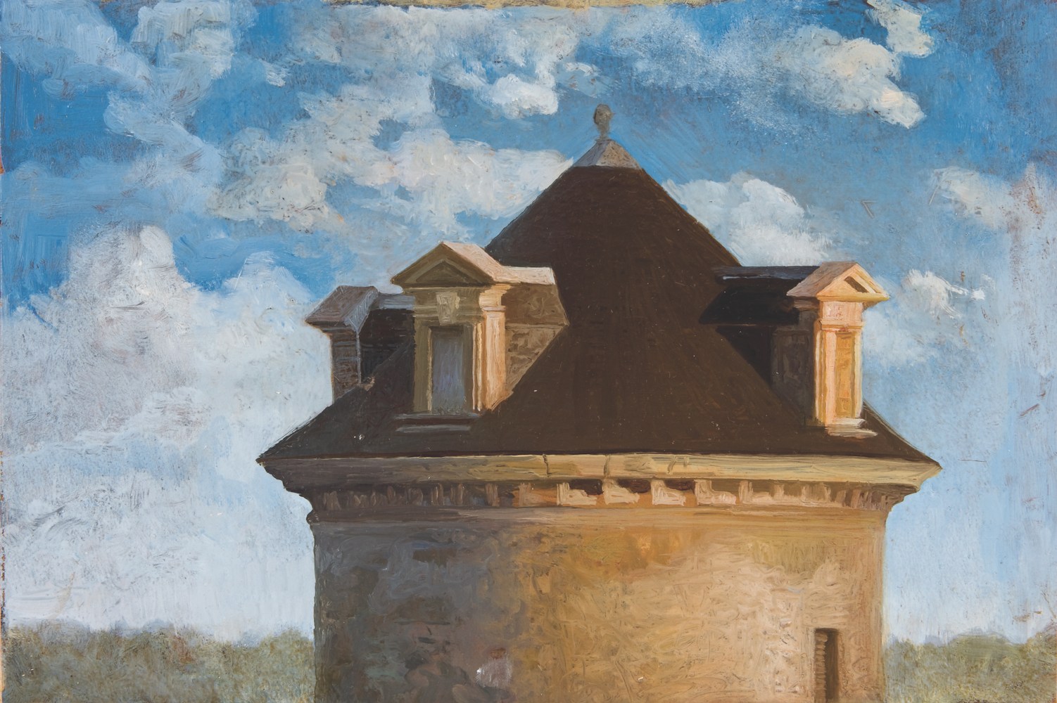 Dove Cote, 2009

oil on paper mounted on panel

7 3/4 x 11 5/8 in. / 19.7 x 29.5 cm