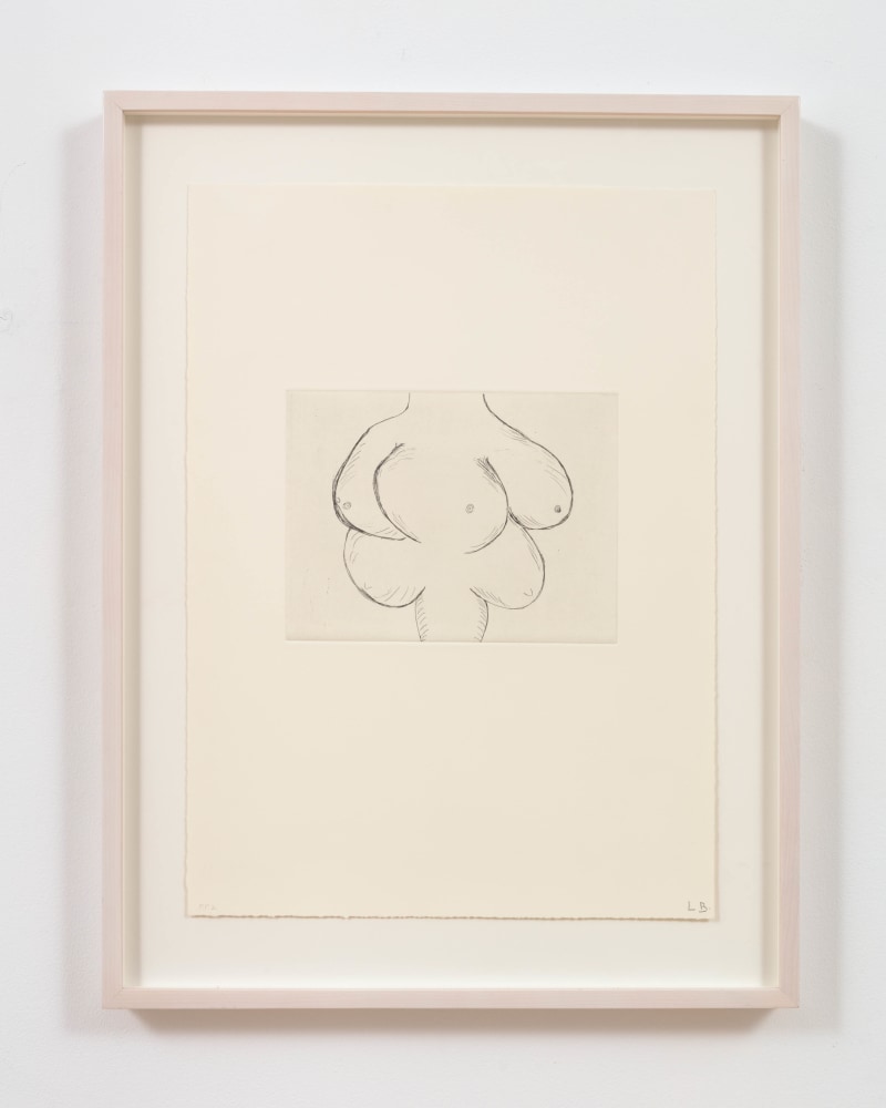 Louise Bourgeois

Anatomy (4), from Anatomy (Wye and Smith 100), 1989-90
etching on wove paper, PP aside from the ed. of 44
19 1/2 x 14 1/16 in. / 49.5 x 35.7 cm