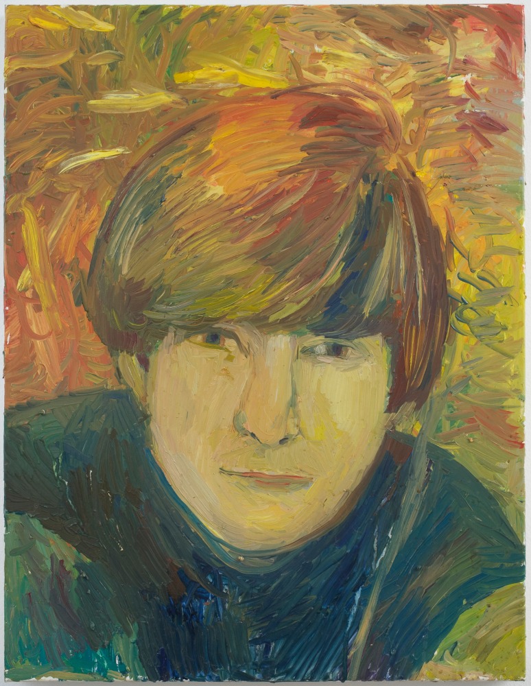 colorful oil on linen painting of John Lennon