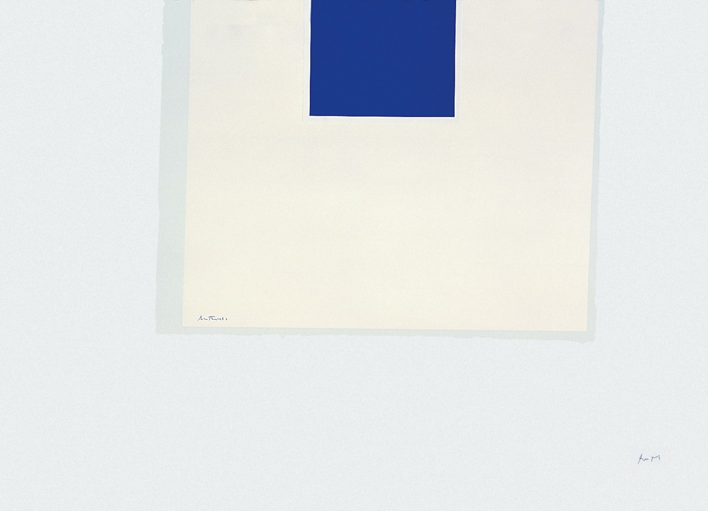 London Series II: Untitled (Blue/Cream), 1971

screenprint on white J.B. Green mould-made Double Elephant paper, edition of 150

28 1/2 x 41 in. / 71.8 x 104.1 cm