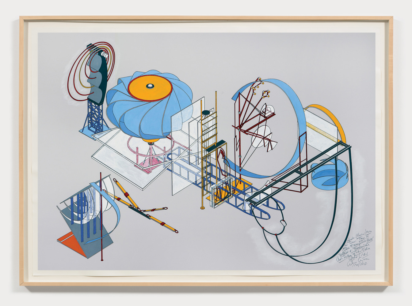 Hoodo (Laura) from the Series &amp;quot;How to Catch and Manufacture Ghosts&amp;quot; - Vertical and Horizontal Cross-section of the Ether Wind (1981), 1990/2012

watercolor and ink on paper

27 1/2 x 39 1/4 in. (69.8 x 99.7 cm)