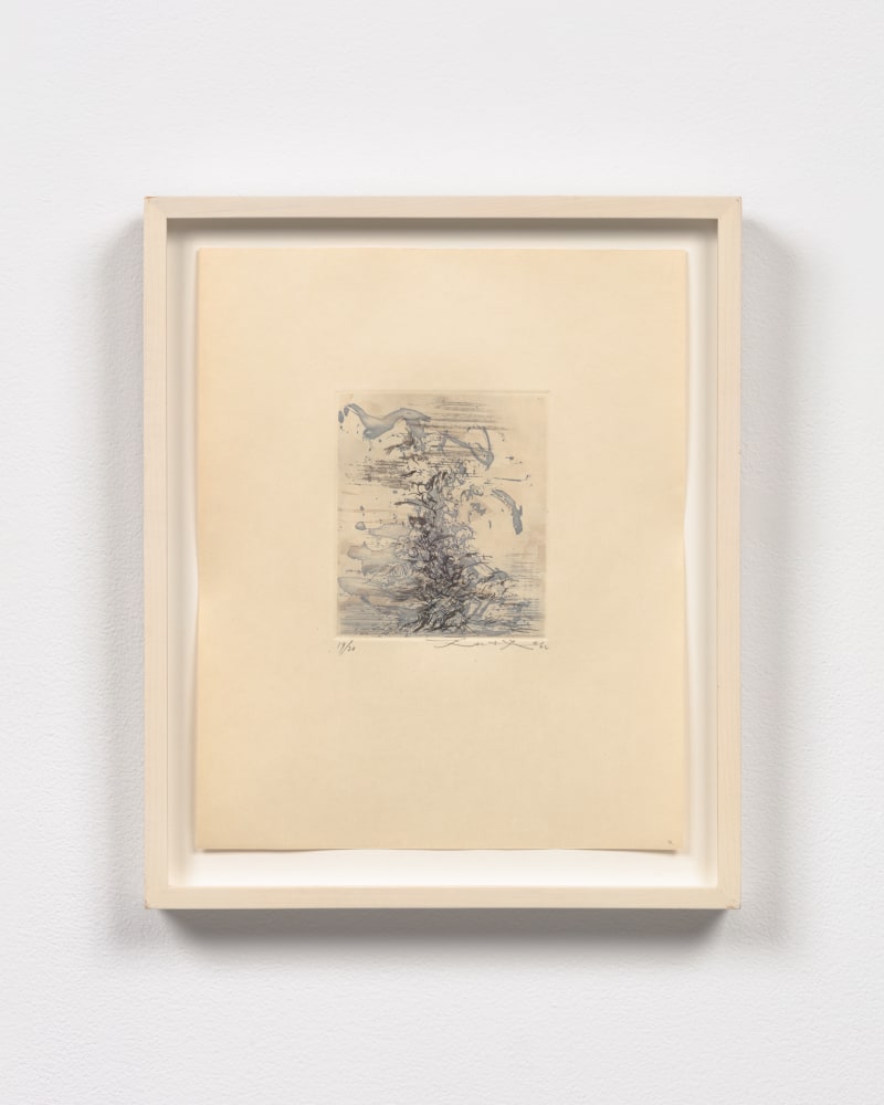 An abstract etching with aquatint by Zao Wou-Ki