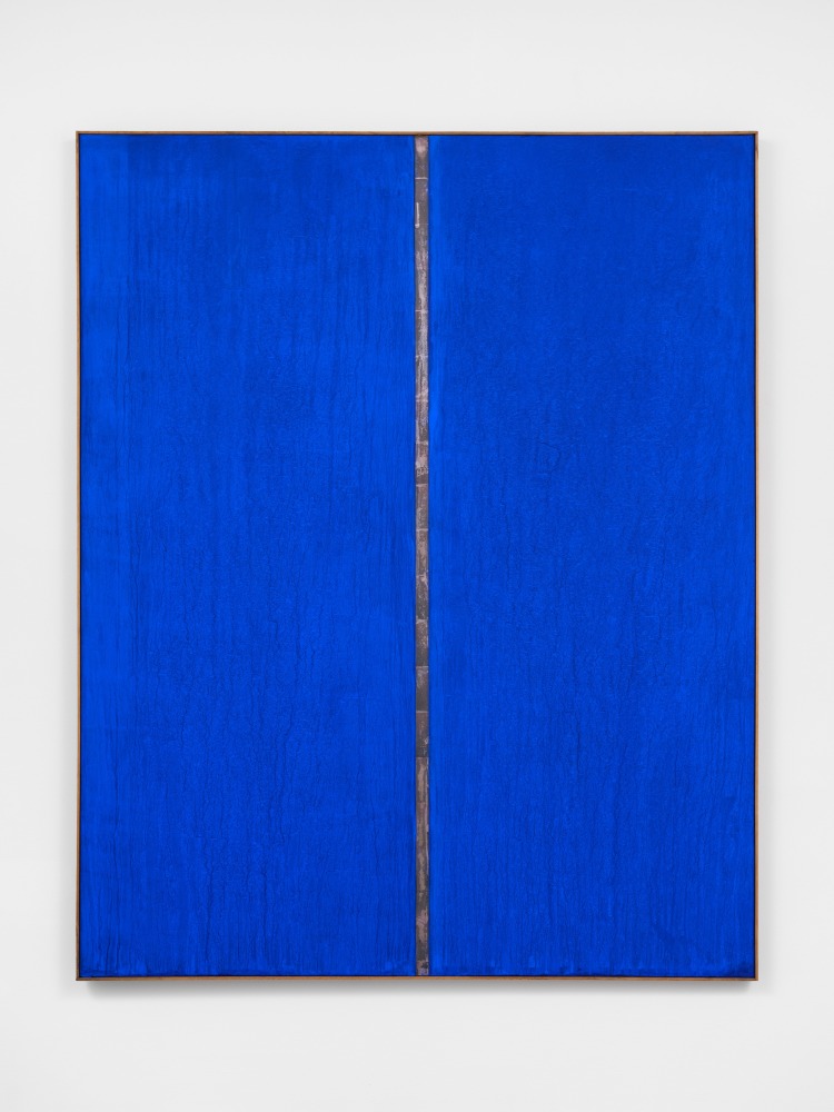 Abstract blue painting by Tadaaki Kuwayama