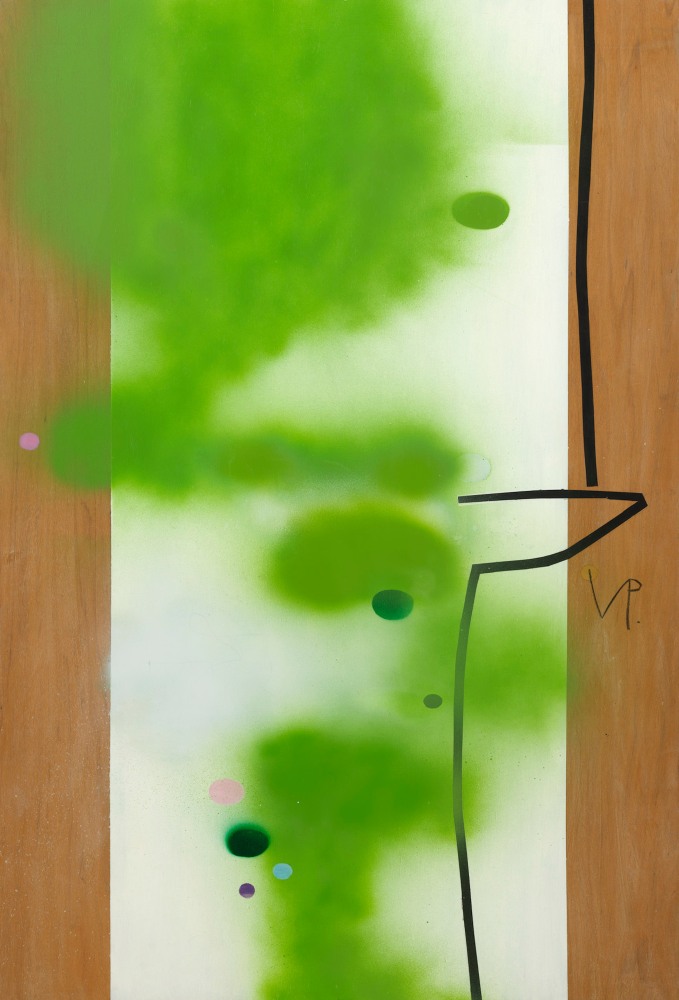 Green Development in Two Movements, 1989

oil and spray paint&amp;nbsp;

80&amp;nbsp;&amp;times; 52 3/4 in. / 203.5&amp;nbsp;&amp;times; 134 cm