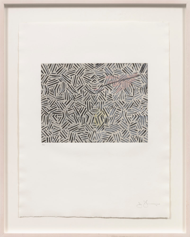 Jasper Johns

Corpse and Mirror, 1976
etching and aquatint in colors on Rives BFK, ed. of 50
25 5/8 x 19 5/8 in. / 65 x 50 cm