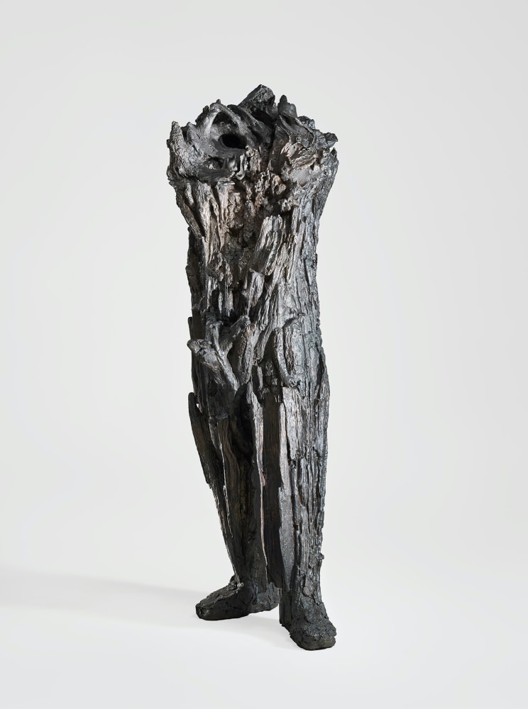 Cast bronze sculpture resembling human body by Michele Oka Doner.
